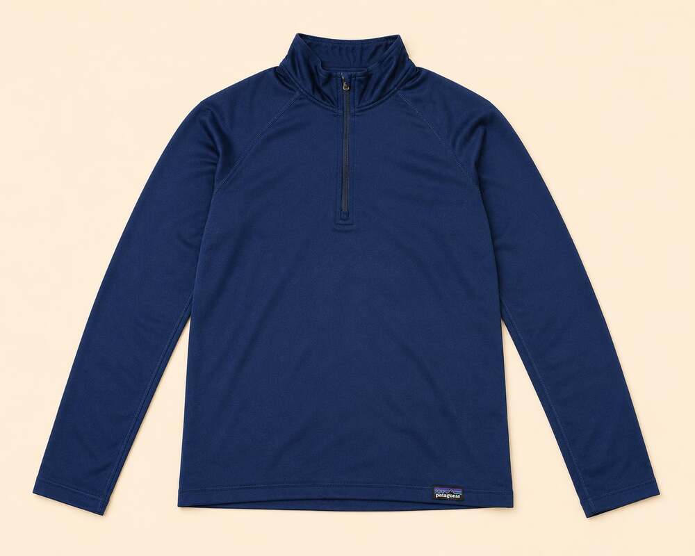 Patagonia Capilene Heavyweight Baselayer Quarter Zip Navy Pullover XL Youth 14